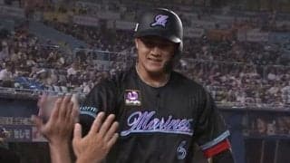 ロッテ西川史礁、プロ1号　202打席目でついに…初の4番起用に応える、場内歓声