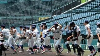 甲子園初出場の綾羽、夢舞台で練習　県庁や草津市などで激励受ける