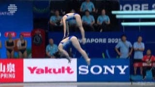 勢いよく飛び込んだはずなのに「チャプン」って…飛込大国・中国の女子ペアの技術によって極限まで下げられた音と水しぶきが小さすぎ