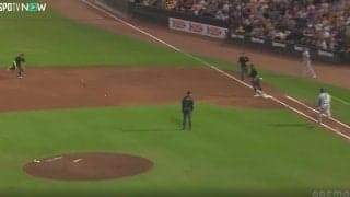 もうワケわからん！ 大谷翔平の足で“まさか展開”「速すぎ」バット破壊→とんでもないスピードで“爆速内野安打”