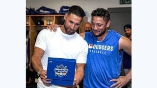 遠征に現れた“意外”な人物　大谷翔平も拍手…元同僚が語ったド軍への感謝「一生ファンだ」