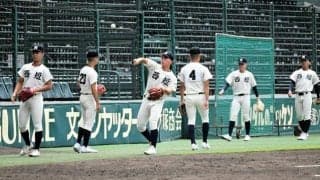 「落ち着いて、楽しく」　西日本短大付の選手たち　甲子園で練習