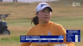 【動画】竹田麗央は4位　スピンで戻すナイスバンカーショットもあり「71」を記録