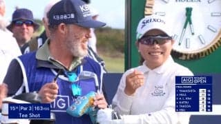 【動画】勝みなみは3つ伸ばして2位　4番ではグリーン外からパターでねじ込んでナイスパーセーブ