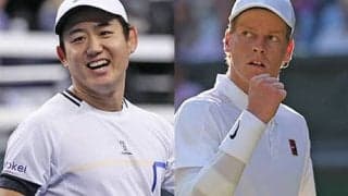  西岡良仁 シナーと練習「球速すぎ」 