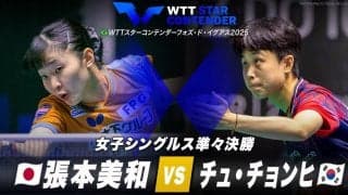【女子シングルス準々決勝】張本美和 vs チュ・チョンヒ｜WTTスターコンテンダーフォズ・ド・イグアス2025