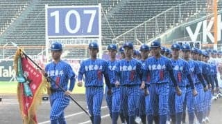 青藍泰斗、笑顔で入場行進練習　開会式リハ、夏の甲子園は5日開幕