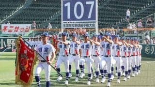 明豊、開会式で堂々と行進　大優勝旗「持って帰りたい」岡田主将