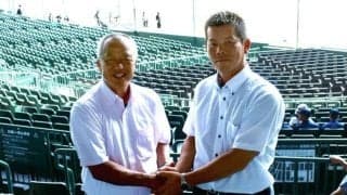 済美・田坂監督「粘り強く食らいつく」　東洋大姫路の岡田監督と対談