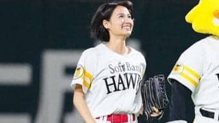 博多美女が始球式で感涙「1か月しんどかった」　衝撃の91キロ計測…憧れ続けた“16年”