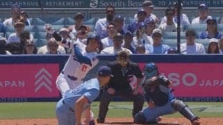 人間辞めた？ 大谷翔平、意味不明な打ち方で“まさかの光景”「バケモノか」「普通フライだろw」右手一本で弾丸アーチを“爆速着弾”