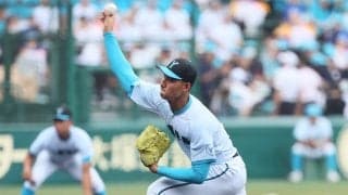 山梨学院の最速152キロ右腕・菰田が6回までノーヒット！聖光学院打線を黙らせた【25年夏甲子園】