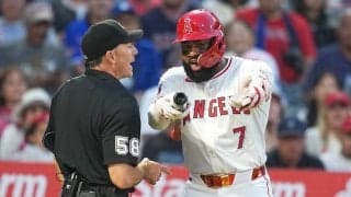 大谷出場試合でまさかの退場劇　エ軍26歳が三振判定に激昂→即宣告…本拠地ブーイング