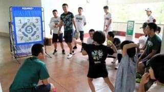 子どもたちが高校球児と野球体験　野球に興味をと鳥取県高野連企画