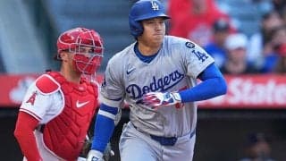 大谷翔平の打球は「ライフルのようだ」　173キロ三塁打、ド軍実況も惚れ惚れ