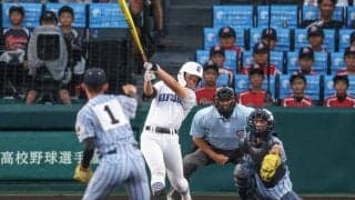 「球見えている」適時二塁打の内山選手　県岐阜商、2年生4人が活躍