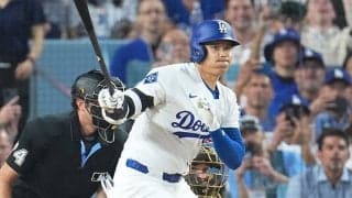 ド軍、パドレスに辛勝で同率首位浮上　大谷は8月初の無安打…連続試合安打が12で止まる