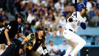 ドジャース、パドレスとの首位攻防戦に先勝で再び首位に並ぶ　大谷翔平は連続安打ストップも貴重な打点稼ぐ