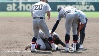 仙台育英・吉川が号泣、沖縄尚学の怪腕から川尻が3安打3打点も勝利に届かず【25年夏甲子園】