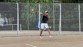 「第45回むさしの村ジュニアテニストーナメントNATSU」の12＆14歳以下男女シングルスが実施