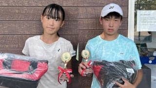 「第45回むさしの村ジュニアテニストーナメントNATSU」の14歳以下は男子・悦永遼、女子・萩原梨華が優勝。12歳以下男女シングルスも決勝進出者が決定