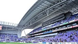 WEリーグ初の花火も！七色に光り輝くエディオンピースウイング映像が話題！ド派手な演出に｢超カラフル！｣｢スーファミのF-ZERO…｣の声