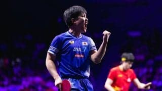 エース張本智和が世界王者撃破の『秘策』を明かす「武器のチキータ」を封印し歴史的V【卓球 WTT横浜】