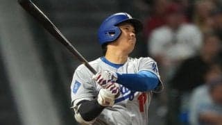 大谷翔平、6試合ぶり超低空44号　リーグトップに並ぶ…角度19度の衝撃弾に敵地騒然