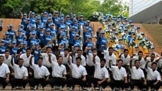 甲子園での「友情応援」ありがとう　豊橋中央の選手たち、東邦を訪問