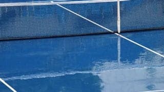  全米OP予選 わずか45分で雨天順延 