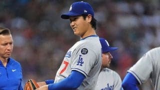 大谷翔平、4回5失点で今季初黒星　最下位球団相手に大敗…右脚に打球直撃のアクシデントも