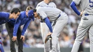 打球直撃の瞬間は「肝を冷やした」 大谷翔平を襲ったアクシデントにロバーツ監督が本音 パドレス戦の出場には「かなり自信がある」