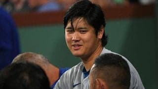 大谷翔平、欠場も見せた“笑顔”　同僚のちょっかいに反応…カメラが捉えた微笑ましい光景