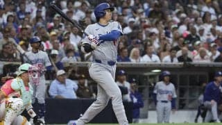 ドジャース、ダルビッシュにわずか1安打…首位決戦に1－2で惜敗 大谷翔平は無安打も四球で19試合連続出塁