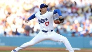 大谷翔平、5回87球を投げ今季最多の9奪三振！　11度目の登板で今季初となる勝利投手の権利を持って降板