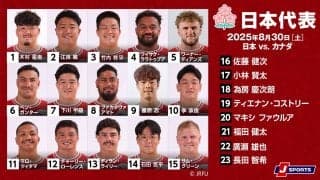 ラグビー日本代表、カナダ代表と仙台で対戦。共同主将は原田衛とワーナー・ディアンズ。パシフィックネーションズカップ