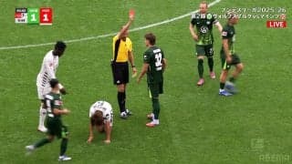 「危ない！」佐野海舟が“足裏アフタータックル”で吹っ飛ぶ…「怪我させないで」相手レッドカードもファン憤慨＆心配