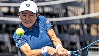  青山修子ペア 全米OP8強逃す 