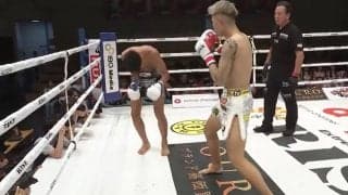 いきなり悶絶の衝撃KO  “時間差”で「くの字」 左ヒザで追撃ダウンの劇的結末