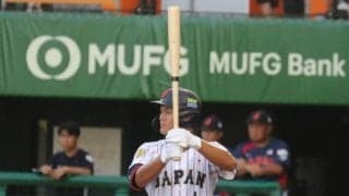 U-18主将・阿部葉太が貫録の3安打2打点！侍でも持ち前の勝負強さ発揮！【U-18壮行試合】