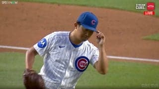 「流石MLBってプレー」今永昇太、同僚名手の“大遠投”に首を振り驚く 9勝目後押しの美技へ“お辞儀”で敬意も