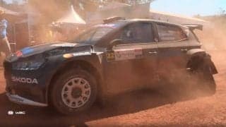 嘘だろ…世界ラリーで車軸が脱落！ “タイヤじゃなくて丸ごと”の衝撃光景に現地実況も驚愕「本当に激しい着地」