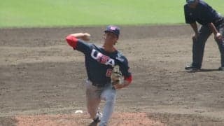 沖縄に海外スカウト集結！優勝候補・アメリカが150キロ超えの剛腕投手リレーで完封発進【U−18ワールドカップ】