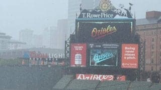 大谷出場ドジャース戦、15分開始遅延　試合4時間前に土砂降り…グラウンド水浸しに