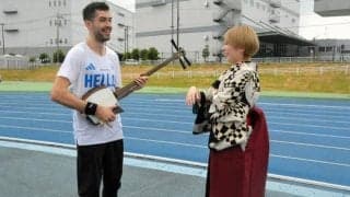 世界陸上ギリシャ選手団が事前キャンプ　埼玉・三郷市、交流深める