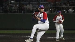 日本戦で先発したプエルトリコの201センチの二刀流の将来性は抜群！「大谷翔平は宇宙人だよ」と笑う【U-18ワールドカップ】