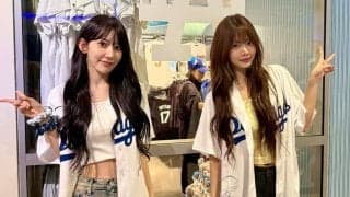 大谷出場のド軍戦を宮脇咲良さんが観戦　由伸からサイン…ヘソだしユニ着用で笑顔