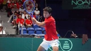 望月慎太郎 ハンフマンにストレートで敗れる。日本は初日に2連敗であとがなくなる[デビスカップ]