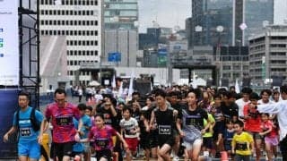 銀座の旧高速道路で世界陸上の前夜祭　親子ら駆け抜け、選手へエール