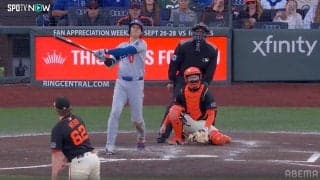 大谷翔平、5戦ぶり特大49号で見せた“明るさ” 鬱憤晴らし弾けた笑顔…会心ゲームの一幕、史上6人目の偉業に期待